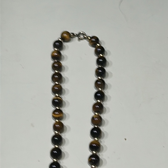 Beautiful Antique Barton and Reed Tiger’s Eye And 14 Karat Gold Filled.Necklace - Picture 4 of 6
